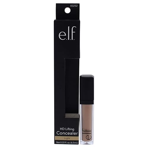 e.l.f. Cosmetics HD Lifting Concealer, Vitamin Infused Formula Conceals Blemishes & Soothes Skin, Light