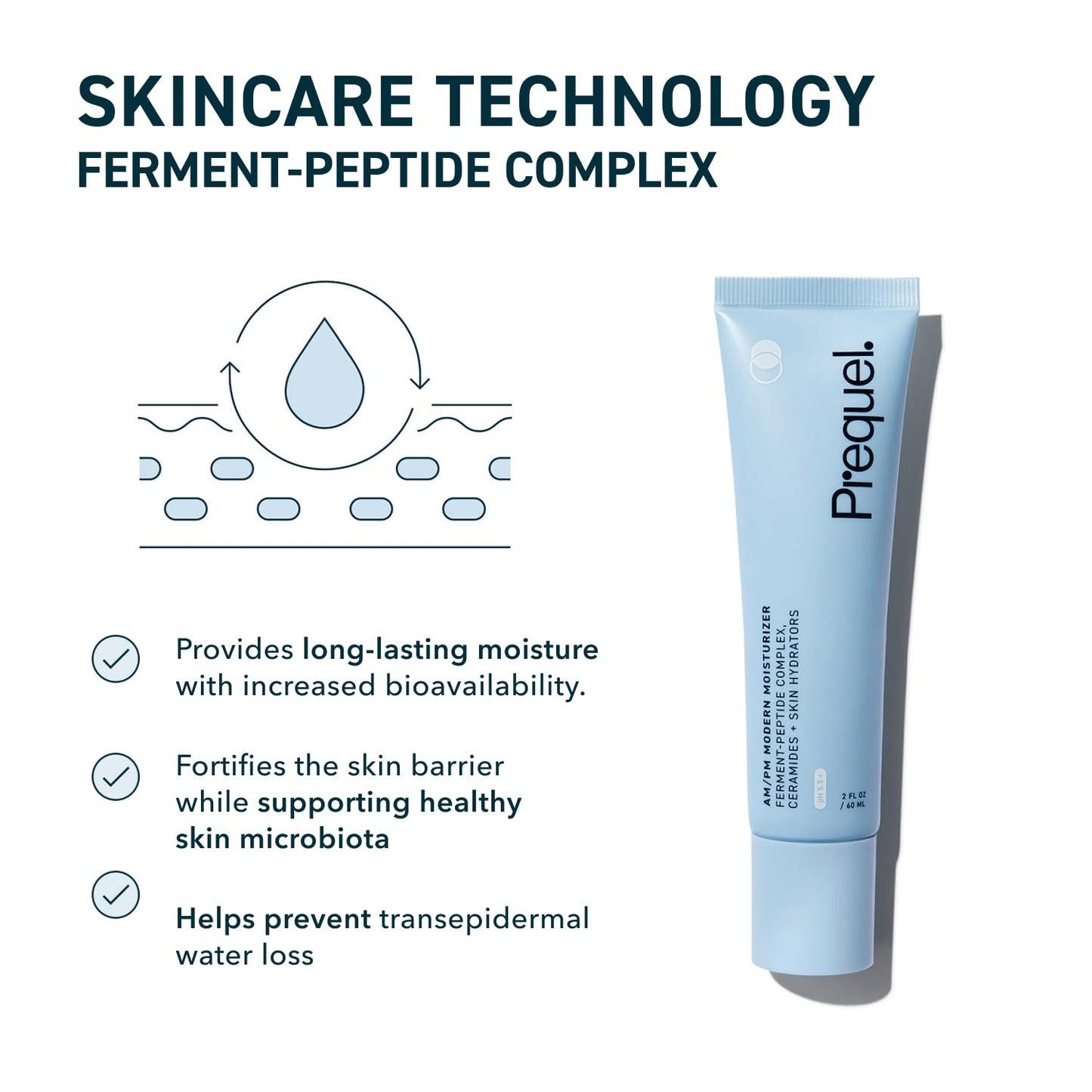 Prequel Skin AM/PM Modern Moisturizer - Hydrating Face Cream with Peptides, Ceramides & Glycerin for Dry, Sensitive, or Combination Skin - Non-Greasy Beauty and Personal Care Prequel