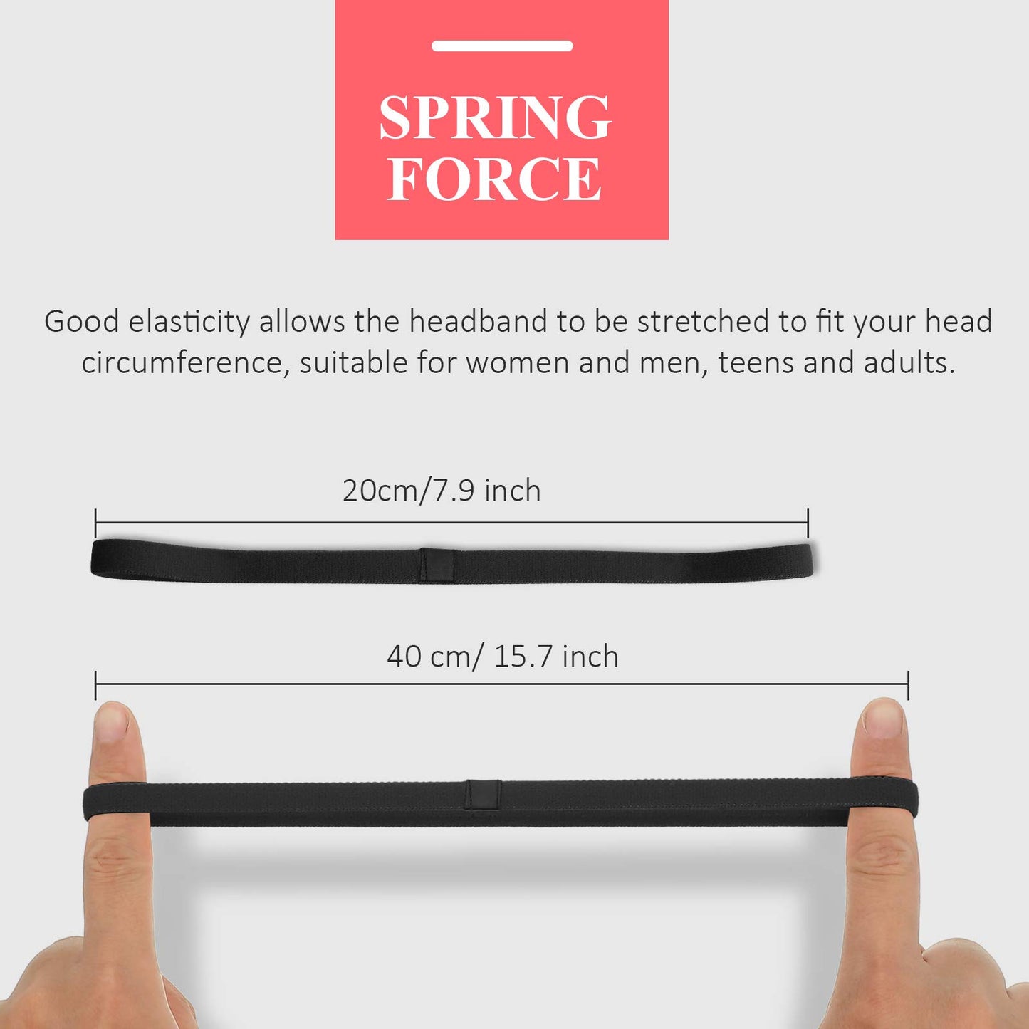 Bememo 4 Pieces Thick Non-Slip Elastic Sport Headbands Hair Headbands for Women and Men (Black) Beauty and Personal Care Bememo