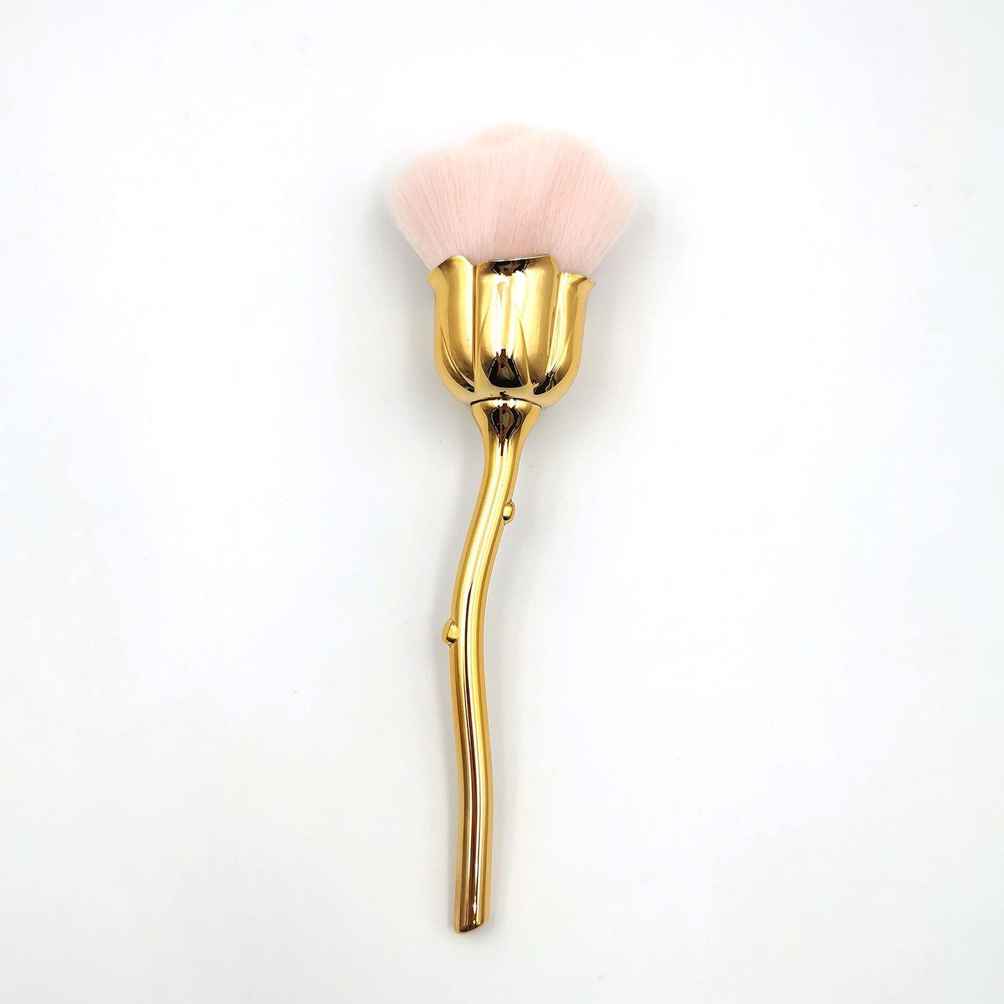 KuAoyoja Nail Art Dust Powder Remover, Pink Rose Soft Brush Acrylic Nail Arts Manicure Dust Cleaner Brush for Nail Trimming Cleaning Makeup Brush