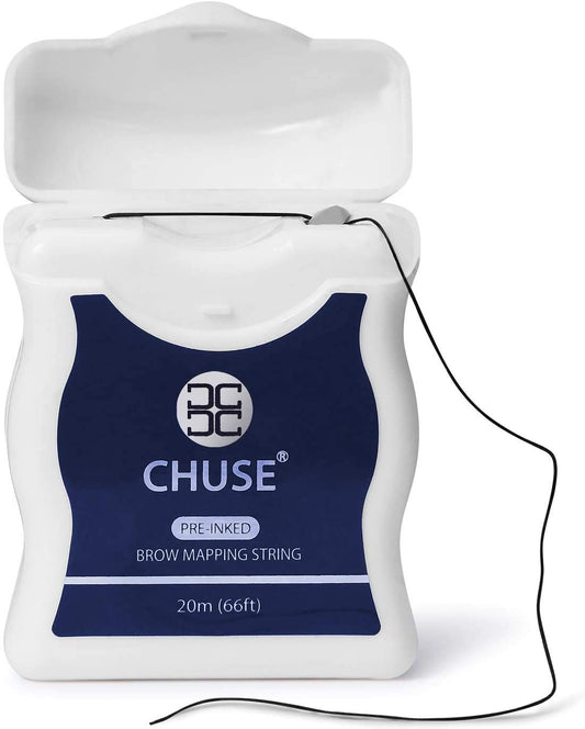 CHUSE Brow Mapping String for Microblading - Pre-Inked - 66ft (20m) -1 mm Fine Bamboo Charcoal Thread Beauty & Personal Care CHUSE