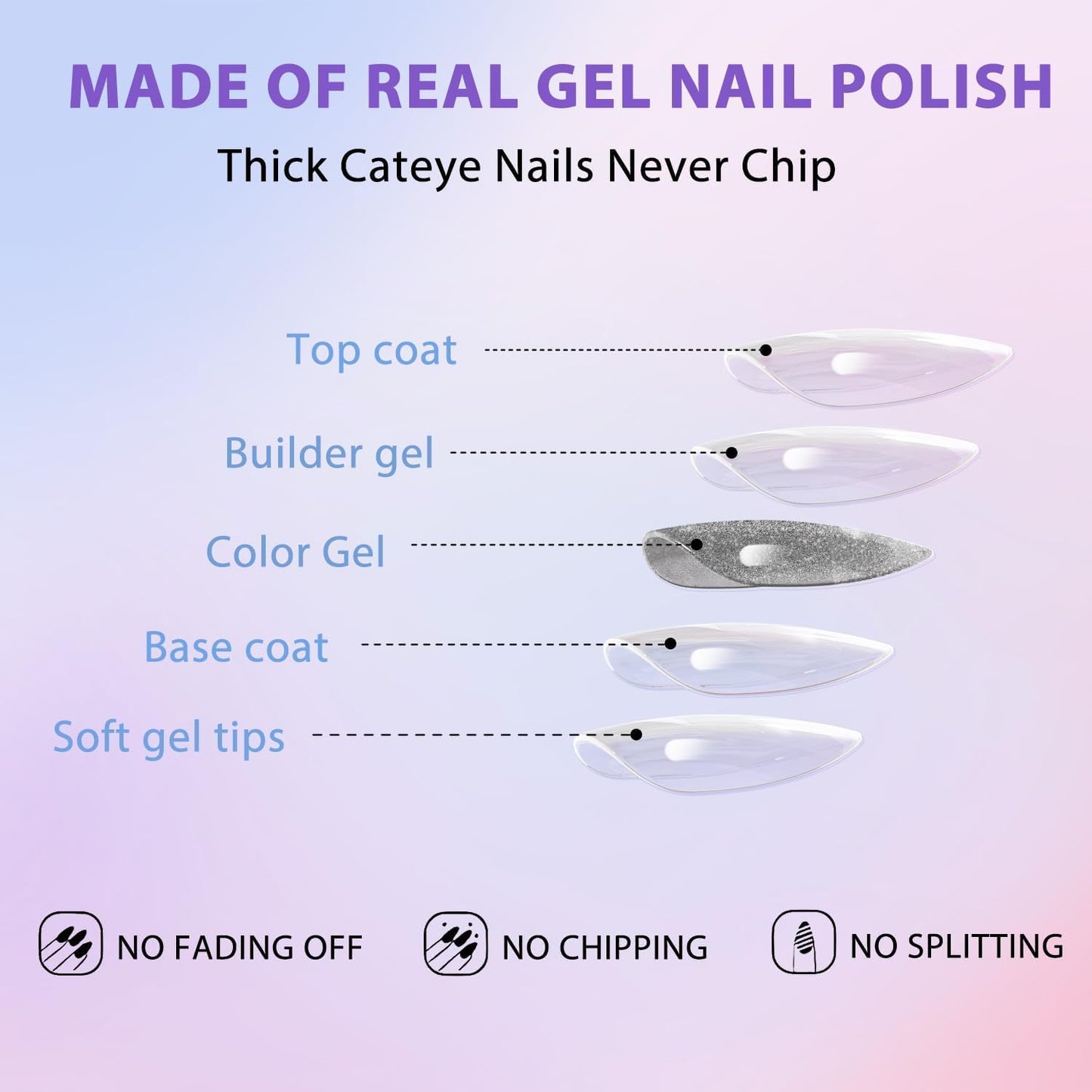KQueenest Cat Eye Dark Brown Press on Nails Almond, Glitter Press on Nails Medium, Sparkly Shiny Soft Gel Fake Nails Set, Bling Chrome Coffee Glue on Beauty and Personal Care KQueenest