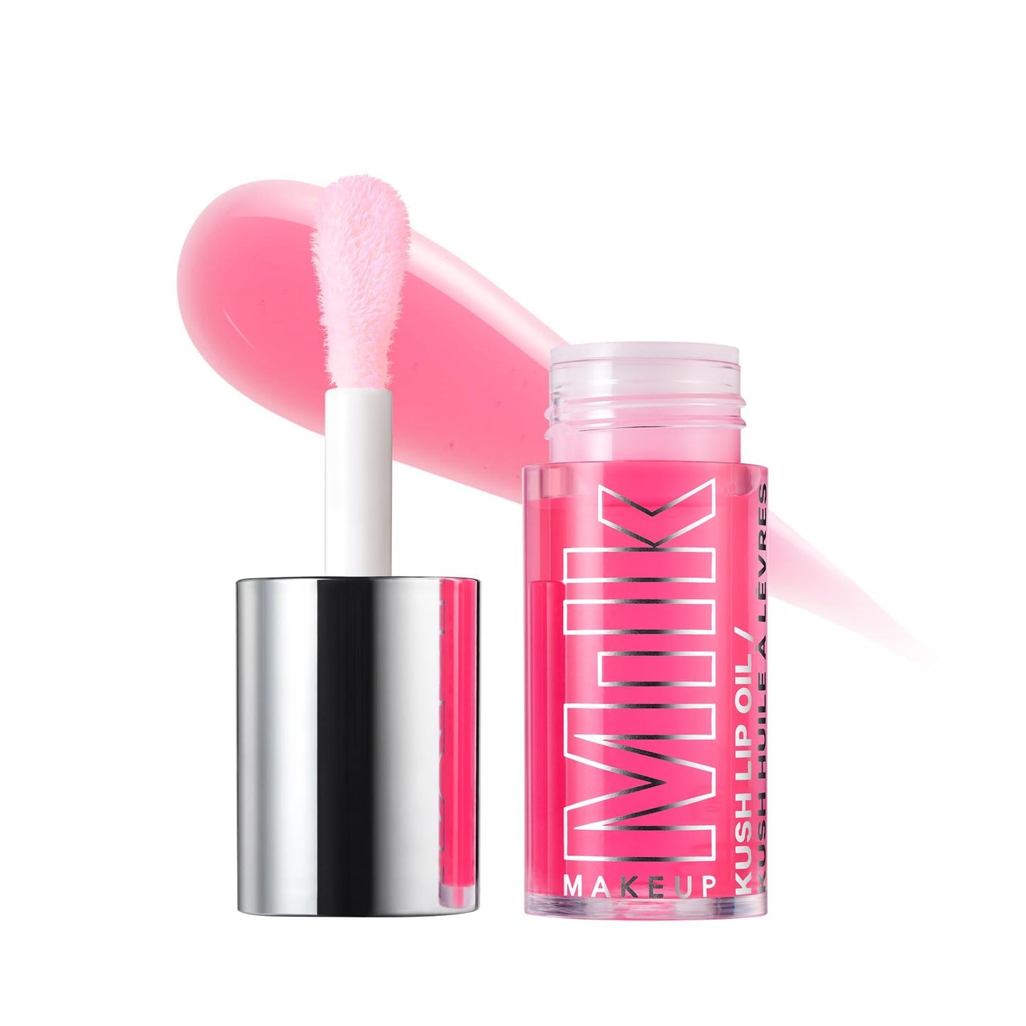 Milk Makeup KUSH Sheer Hydrating Lip Oil - Sheer-Tinted, Long-Lasting, Non-Sticky Gloss for High Shine + Smoother-Looking Lips - Vegan - Pink Magic