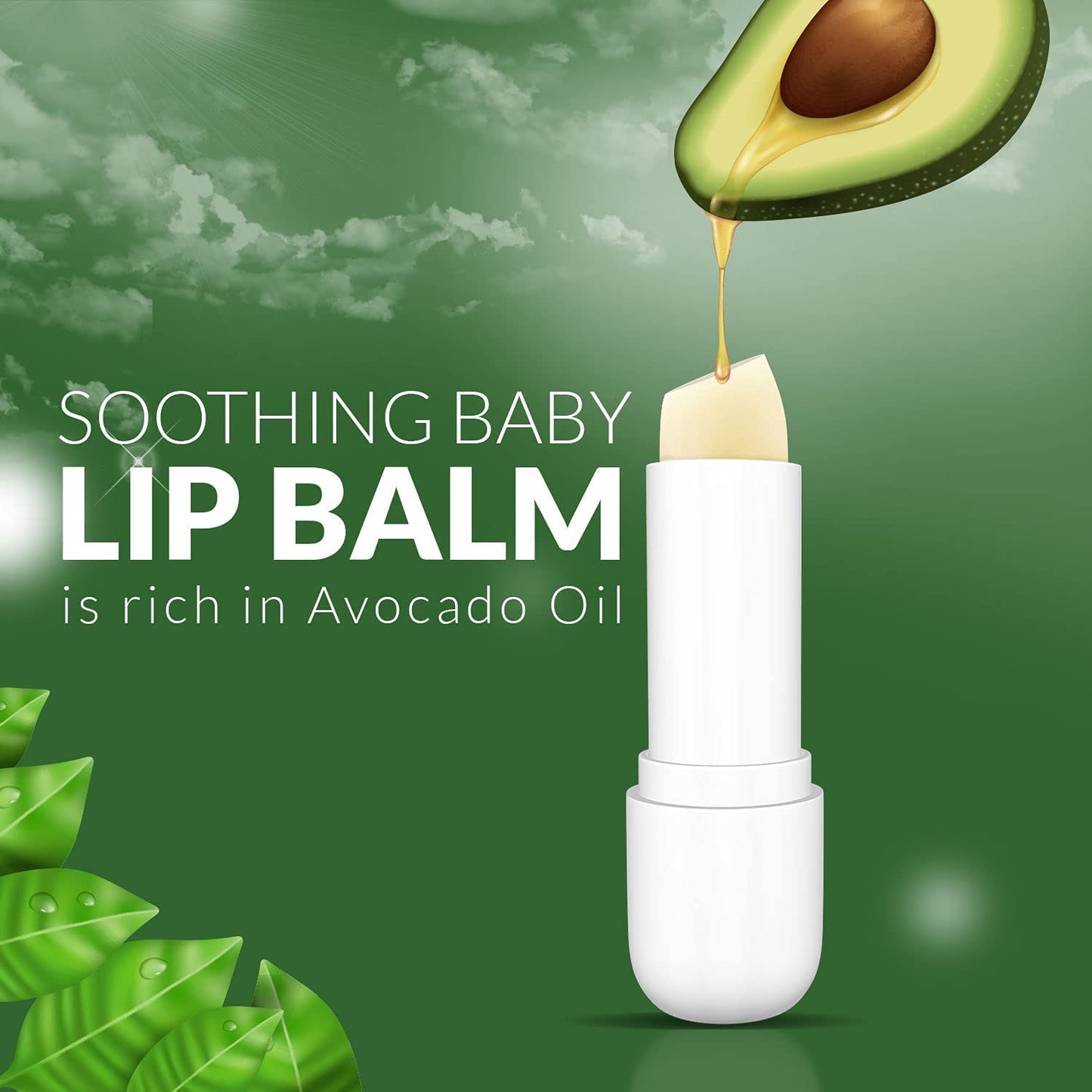 WBM Care Kids Organic Lip Balm, enriched with 100% natural ingredients, provides a hydrating and soothing effect | Pack of 6, each 0.12 oz for soft