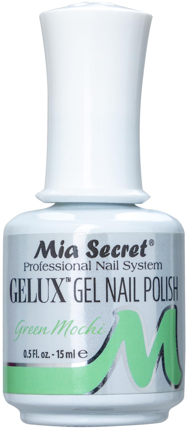 Mia Secret Gelux Nail Polish 0.5 Oz UV Gel-SOAK Off Gel Polish - Collection 2018 Pick Your Color (Green Mochi) Beauty & Personal Care Mia Secret