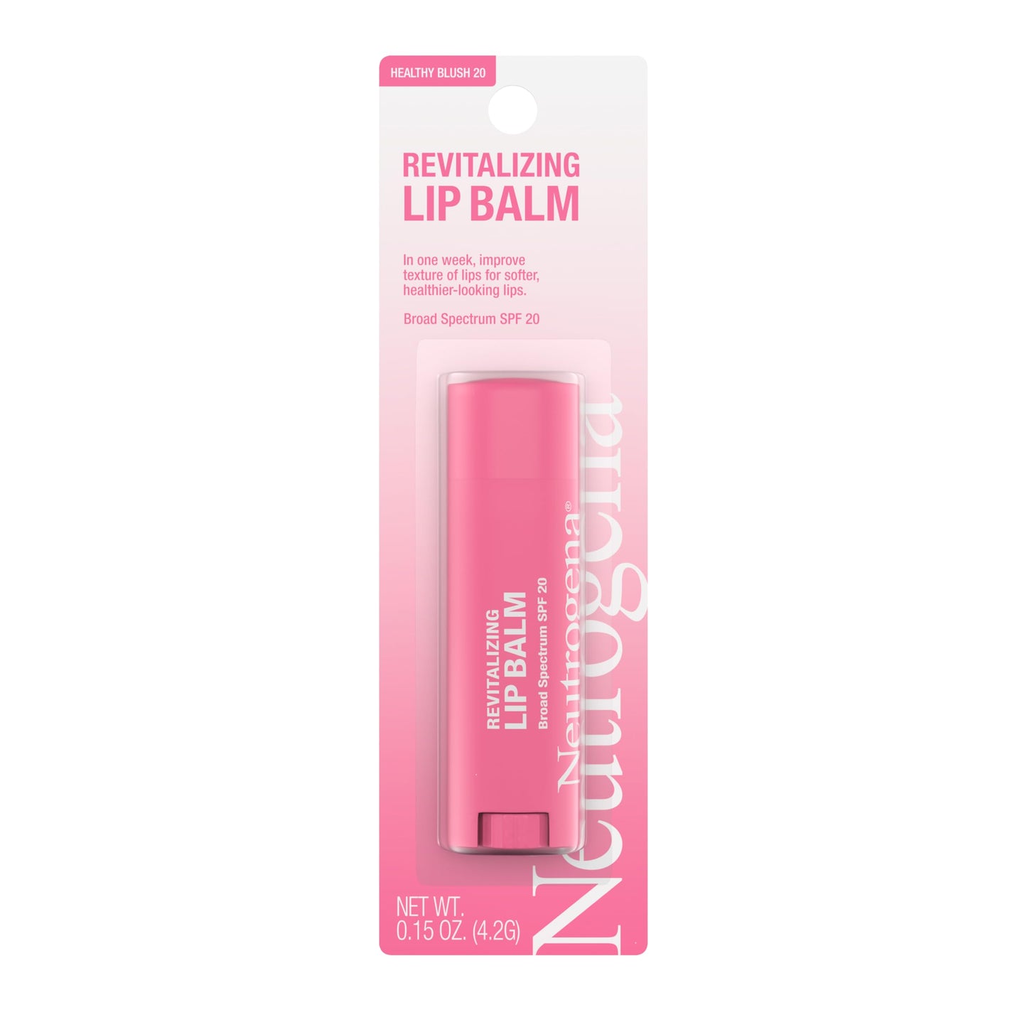 Neutrogena Revitalizing Tinted Lip Balm Broad Spectrum SPF 20 Sunscreen, Moisturizing Lip Balm with a Sheer Tint for Softer, Smoother
