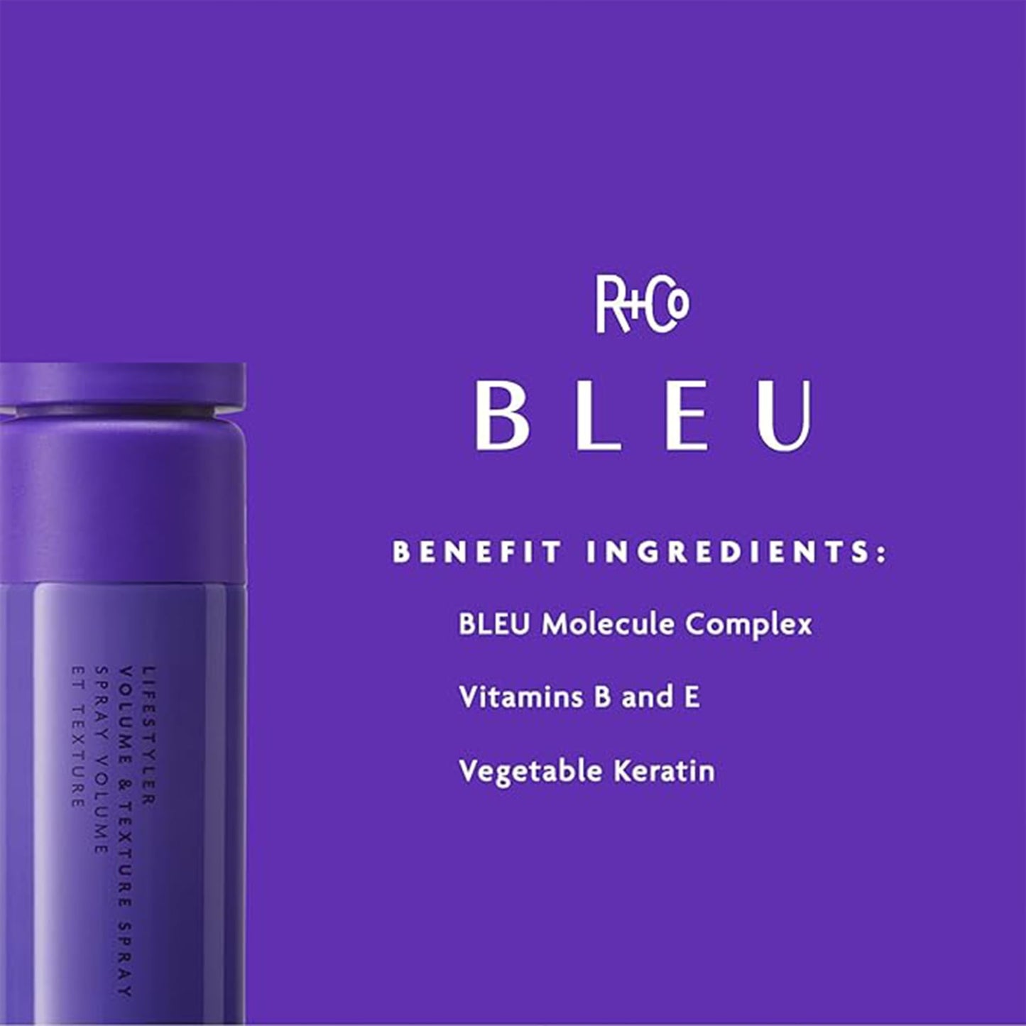 R+Co BLEU Ingenious Thickening Shampoo (8.5 oz) & LifeStyler Volume + Texture Spray (8.3 oz) - Adds Thickness, Volume, Texture, Body, and Movement