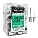 Karlash Professional Nail Sanding Bands Zebra Medium Grit File + Free 2 Mandrel (1 Pack)