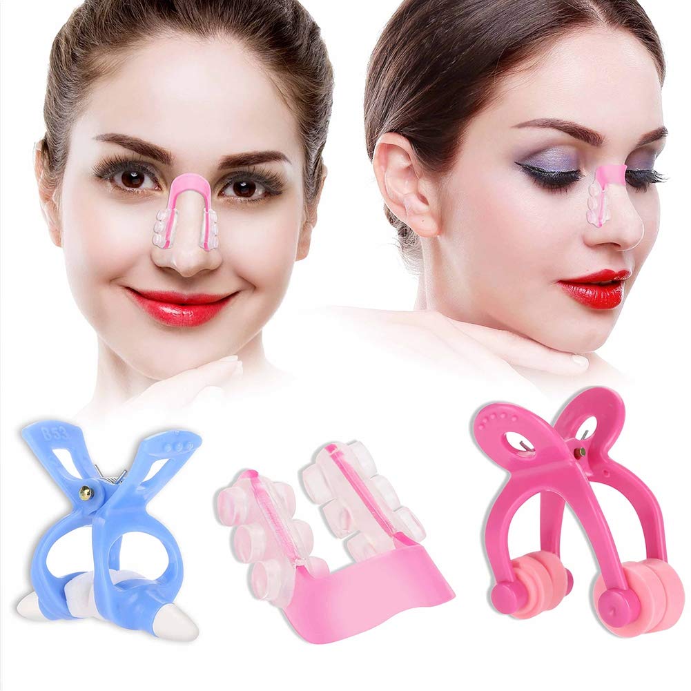 Nose Shaper,ANGGREK 3pcs Nose Shaper Massager Clip Straightening Beauty Clip Nose Up Clip Correction Set New Beauty and Personal Care ANGGREK