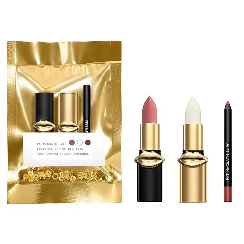 Pat Mcgrath Femmebot Fetish Lip Travel Size Trio Holiday Limited Edition Includes - Mini Mattetrance Lipstick, Clear Mini Lip Fetish Lip Balm, Mini