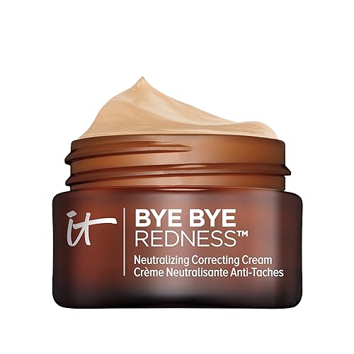 IT Cosmetics Bye Bye Redness Full Coverage Color Correcting Cream (Neutral Beige) - Redness Neutralizing Tinted Face Moisturizer, 12HR Hydration