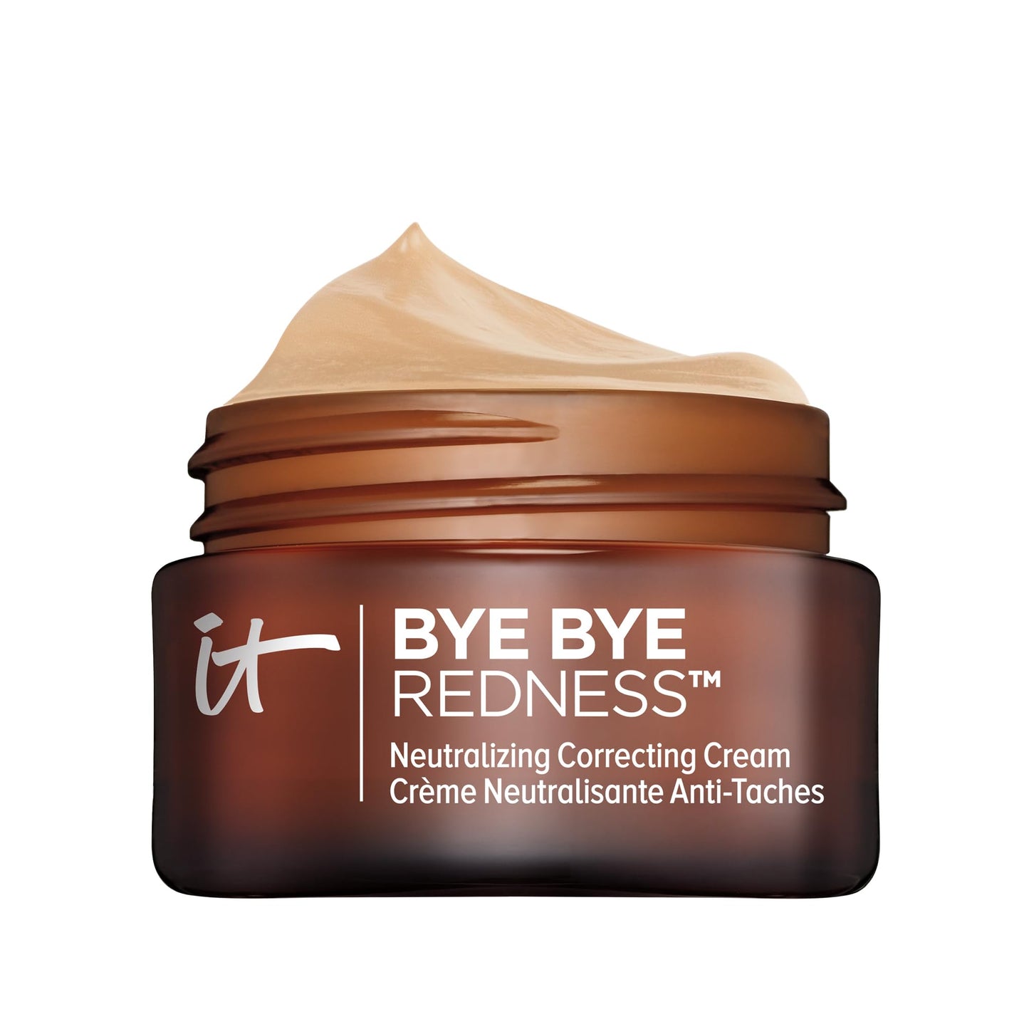 IT Cosmetics Bye Bye Redness Full Coverage Color Correcting Cream (Neutral Beige) - Redness Neutralizing Tinted Face Moisturizer, 12HR Hydration