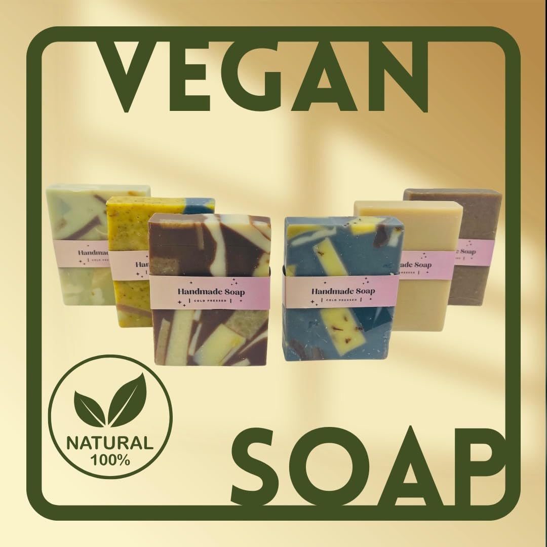 G.B.S All Natural Vegan Unscented Cold Pressed Hand and Body Soap for Sensitive Skin - Coconut Oil Nourishing and Gentle (Pack of 6) Beauty & Personal Care G.B.S