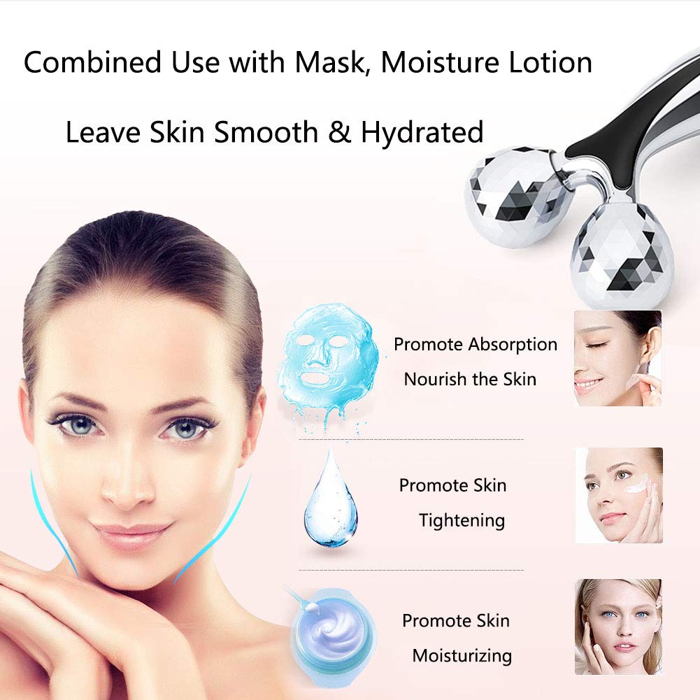 SUPANT V Facial Roller Massager, Reduce Wrinkles in Neck and Eyes, Massage for Lymphatic Drainage, Face Lifting, Reduce Puffiness, Skin Tightening