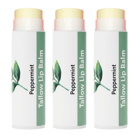 Tallow Lip Balm by Cattle Creek - All-Natural Ingredients, Long-Lasting Moisture and Hydration for Dry, Cracked, and Chapped Lips, Soothing Formula