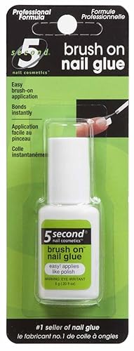 5 Second Brush On Nail Glue 0.2 oz