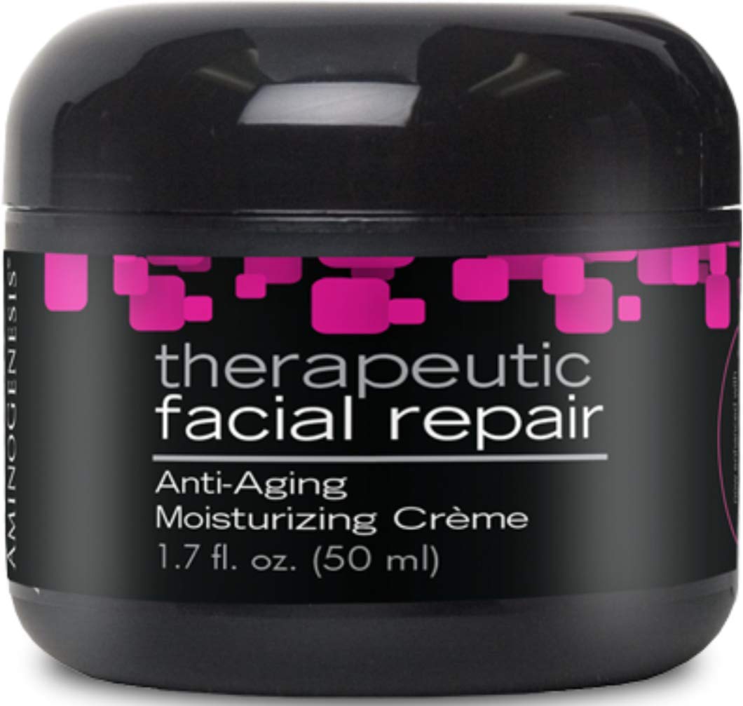 AminoGenesis Therapeutic Facial Repair w/SYTHE'6 1.7 oz Anti Aging, Moisturizer, Peptide, Amino Acids, Collagen, Elastin, Wrinkle, Dark Spot, Dry, All