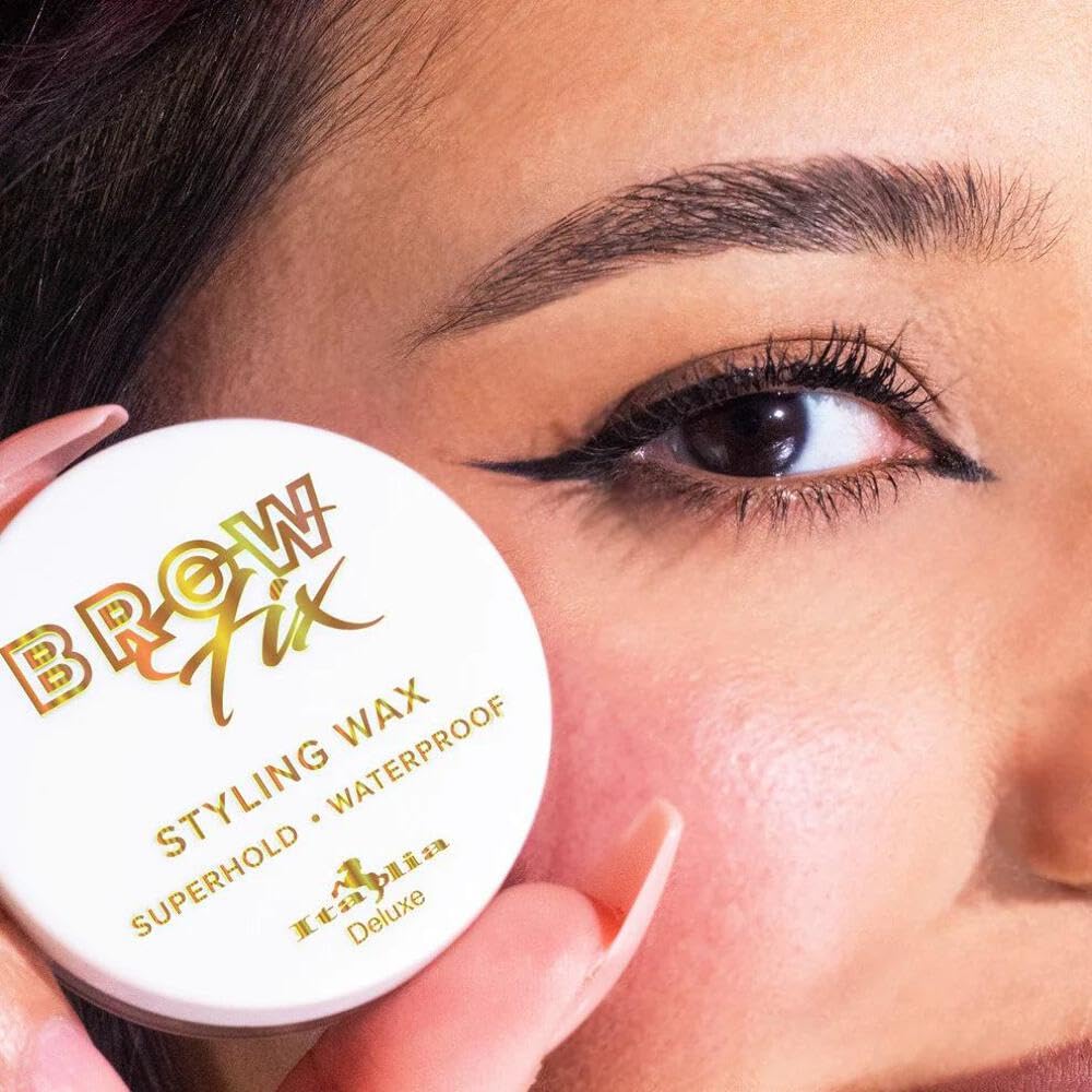 Italia Deluxe 1 x Brow Lift Fix Styling Wax Clear Eyebrow Shaping Wax Superhold Waterproof & Carrying Bag