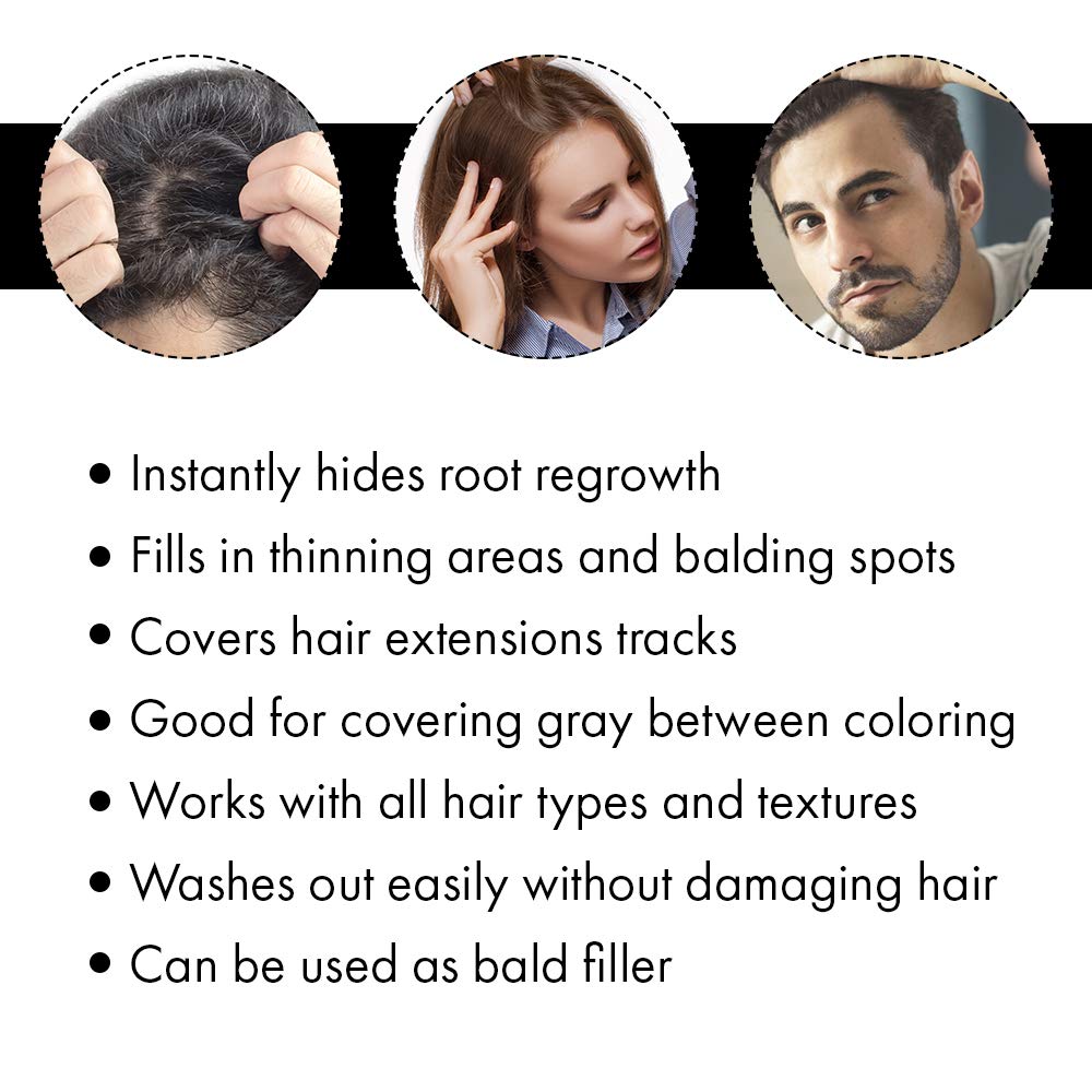 jerome russell Hair Color Thickener for Thinning Hair, Medium Brown, 3.5 Ounce