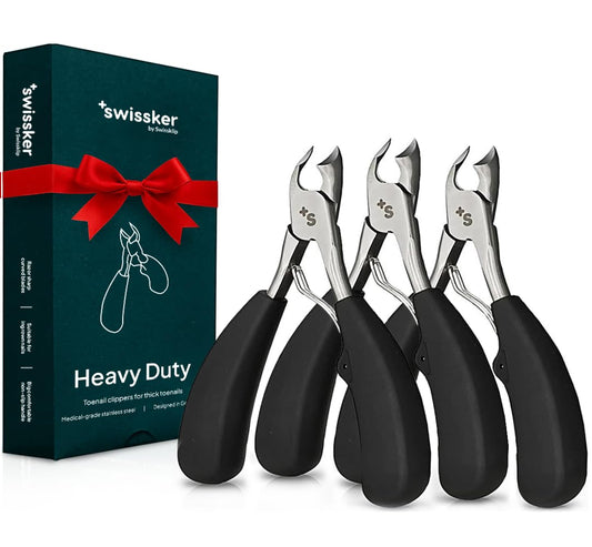 Swissker by Swissklip Heavy Duty Toenail Clippers for Men and Women - Professional Ergonomic Large Toe Nail Cutter & Trimmer for Thick Nails Seniors Beauty and Personal Care Swissklip Default Title