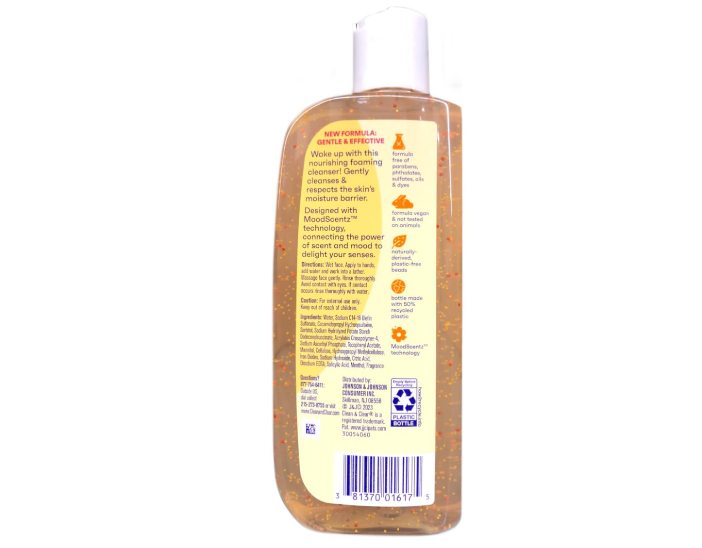 Clean & Clear Morning Burst Facial Cleanser with Bursting Beads, 8 Ounce