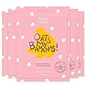 FACETORY K Beauty Face Mask Skin Care - OATS MY BANANAS CALMING Sheet Mask with Oat Extract | Milky Essence Soothes & Moisturizes (5 Pack)
