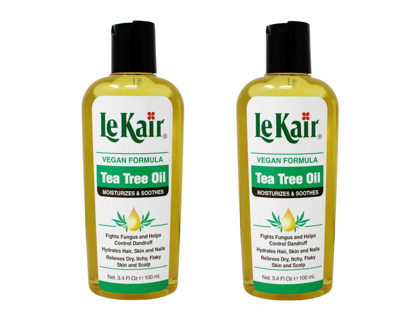 Le Kair Tea Tree Oil Vegan Formula - Soothing Oil for Dry Scalp, Flaky Skin, Itchy Scalp & Nails - Fights Dandruff & Promotes Hydration - 3.4 fl oz