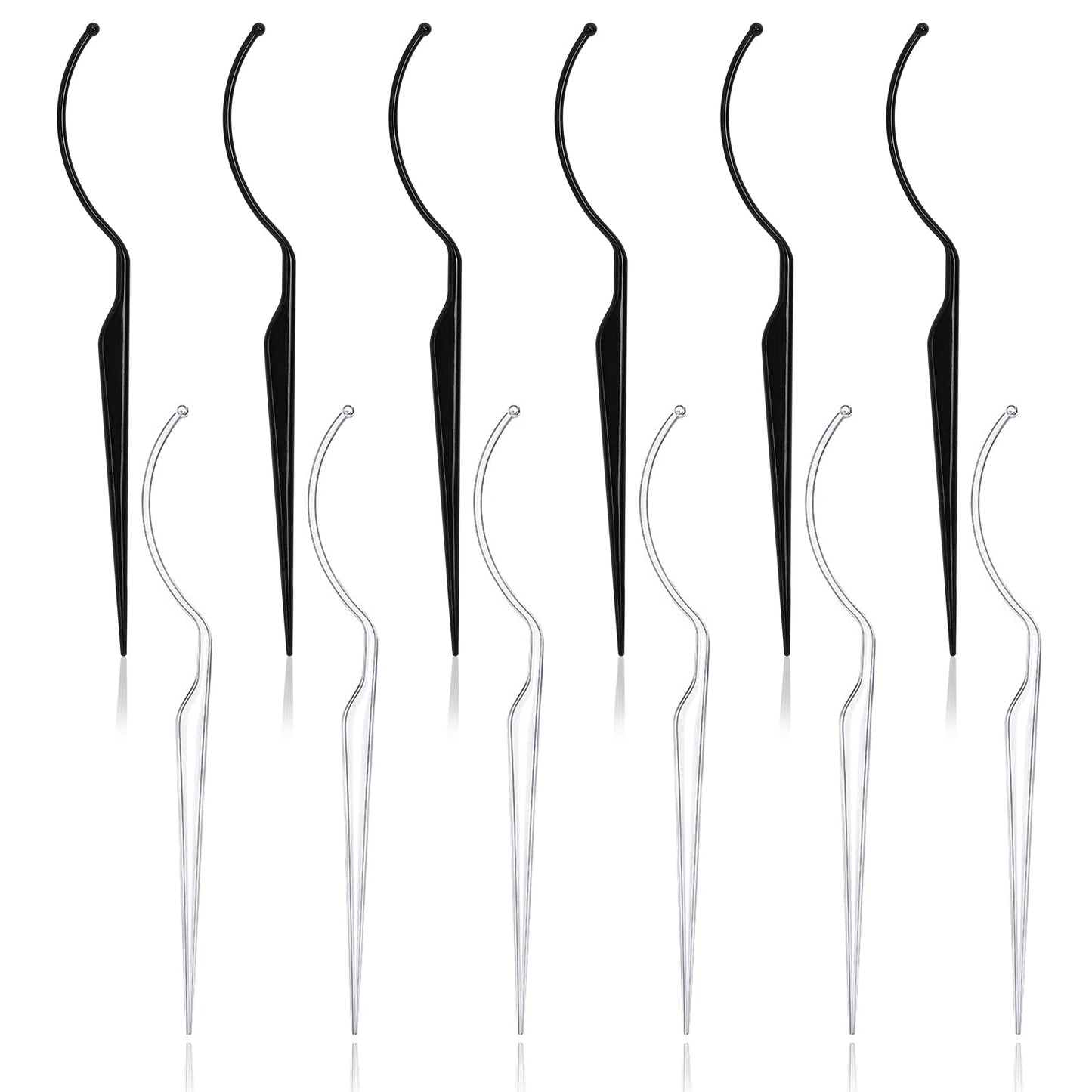 12 Pcs False Eyelashes Display Stick Eyelashes Applicator Tool 3D Eyelash Extensions Style Try on Sticks Planting Grafted Eye Lashes Applicator