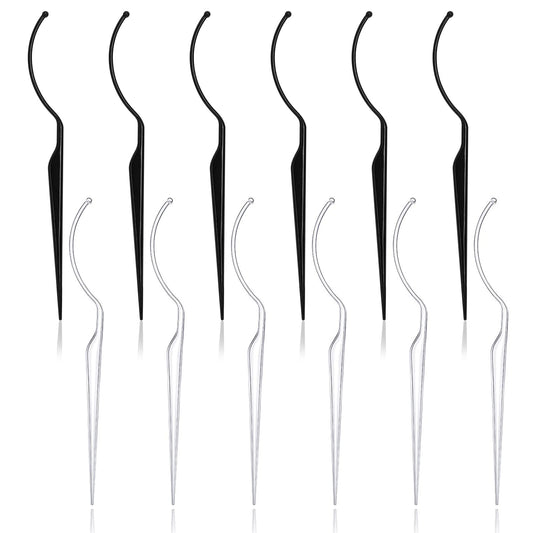12 Pcs False Eyelashes Display Stick Eyelashes Applicator Tool 3D Eyelash Extensions Style Try on Sticks Planting Grafted Eye Lashes Applicator