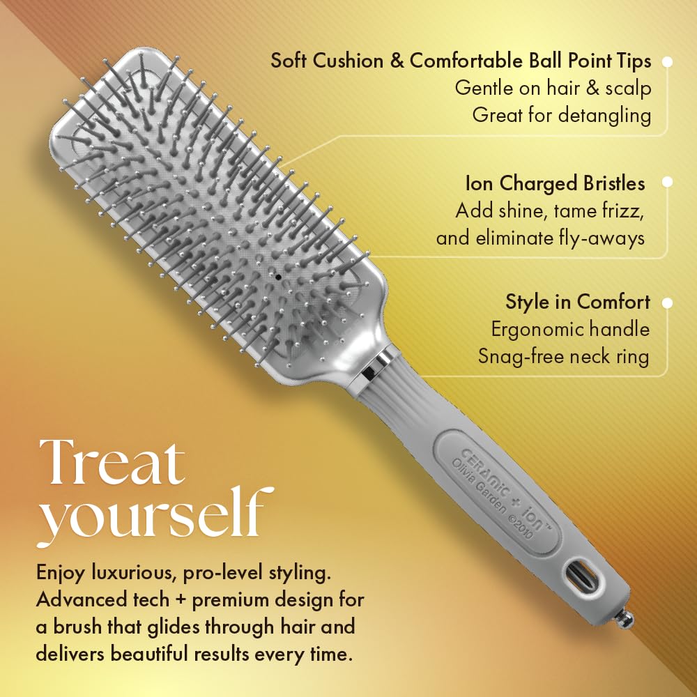 Olivia Garden Ceramic + Ion XL Pro Paddle Hair Brush, Small (CIXL-PROS)