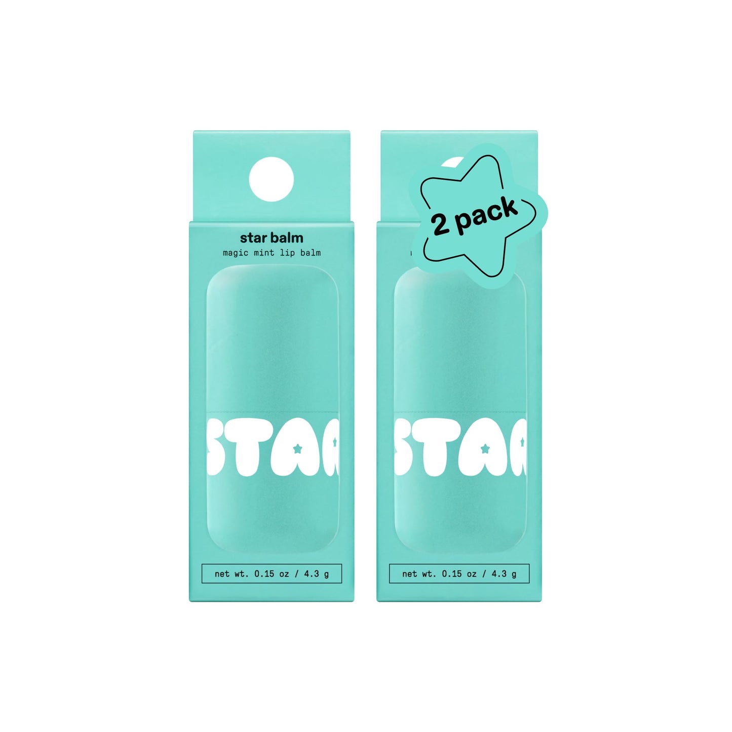 Starface Star Balm Magic Mint, Hydrating Lip Moisturizer with Shea Butter, Cocoa Butter, and Coconut Oil, Creamy Mint Flavor, (0.15 oz - 2 Pack) Beauty and Personal Care Starface World