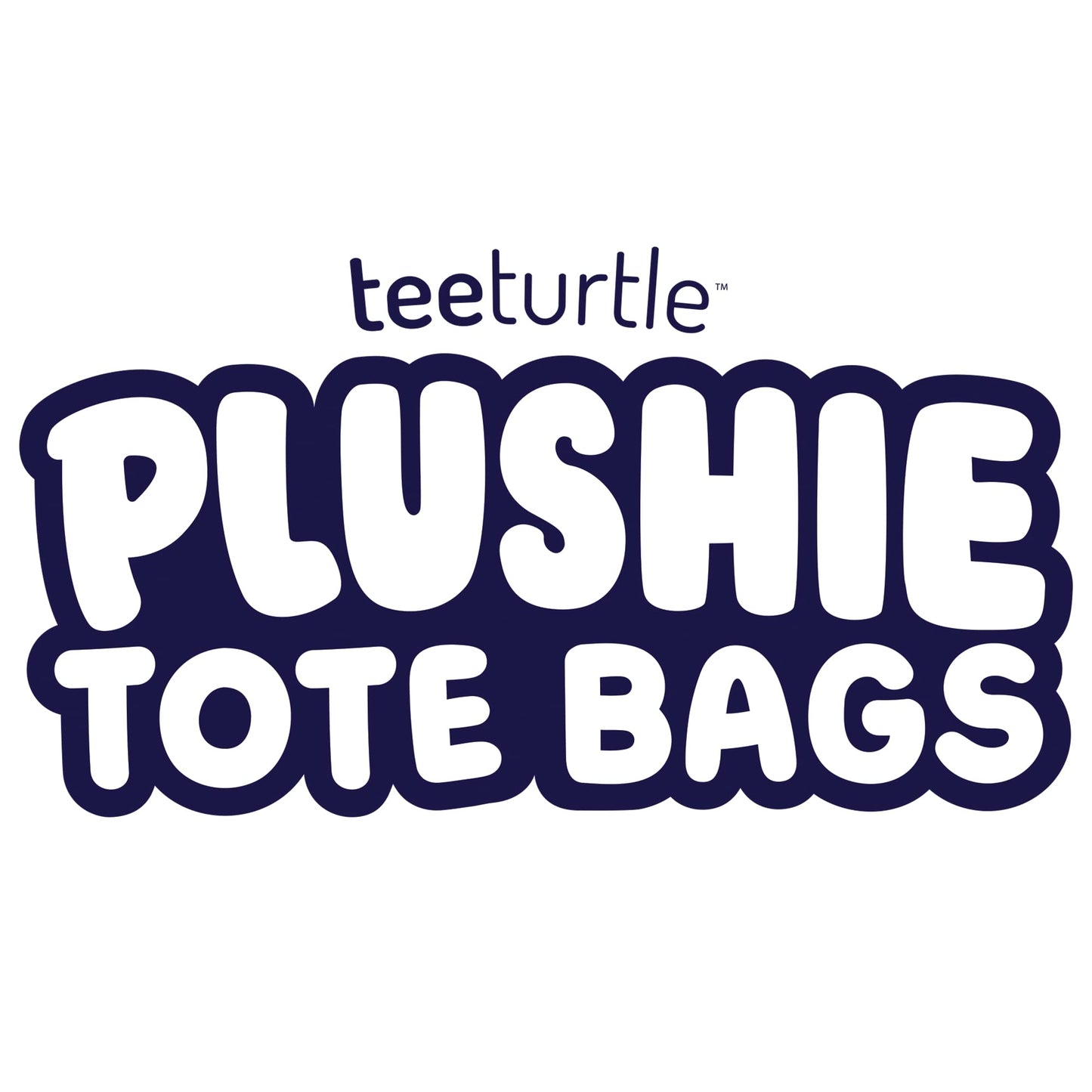 TeeTurtle - Plushie Tote Bag - Blue + Rainbow Axolotl - From the creators of the Original Reversible Octopus Plushie - Take Your Plush Pal Wherever…