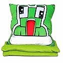 ZOSVNSV Cartoon Blanket and Pillow Set, Lightweight Flannel Pillow with Hand Warmer Design, for Birthday, Holiday
