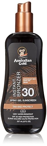 Australian Gold Spf#30 Spray Gel With Bronzer 8 Ounce (237ml) (3 Pack)