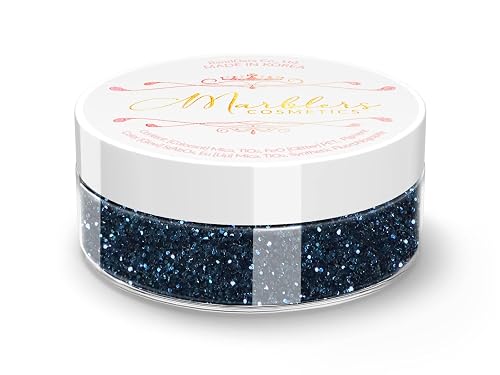 MARBLERS Twinkle Face & Body Glitter [Navy] 0.18oz (5g) | Fine | Non-Toxic | Vegan | Cruelty-Free | Festival, Rave & Party Makeup | Eye, Hair, Nail