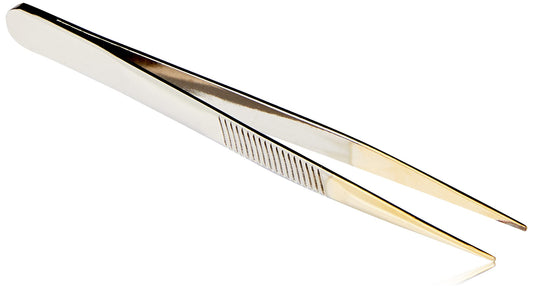 Mundial Gold Pointed Tweezers for Ingrown Hair Removal