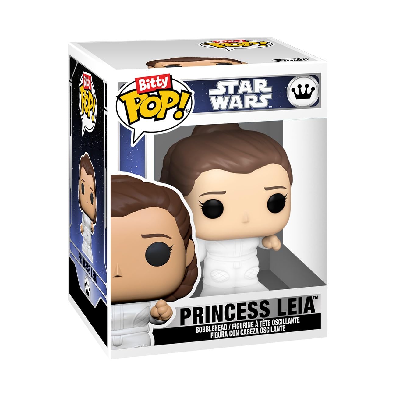 Funko Bitty Pop! Star Wars - Leia, Snowtrooper, Boba Fett, & A Surprise Mystery Figure - 0.9 Inch (2.2 Cm) Collectable - Stackable Display Shelf…