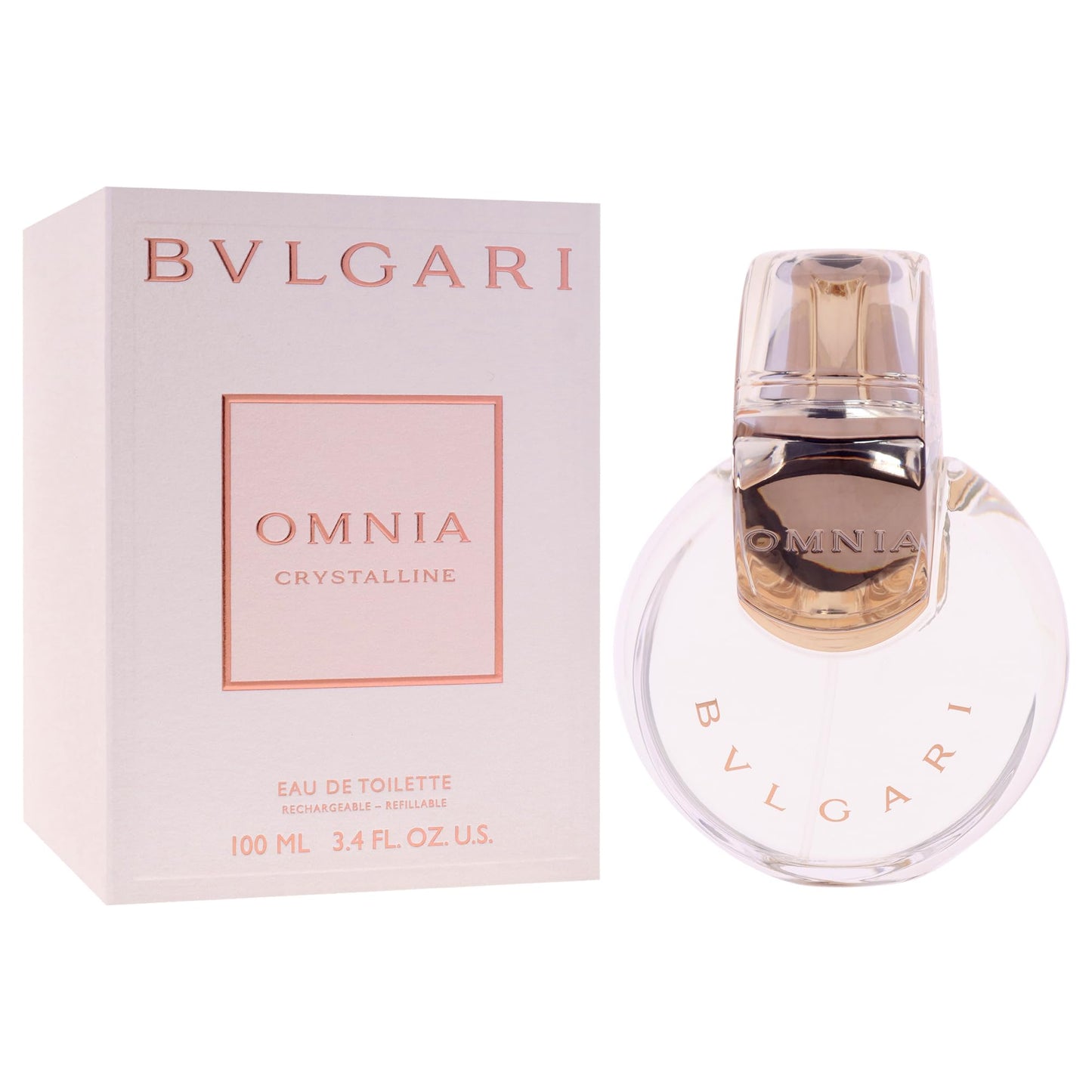 Bvlgari Omnia Crystalline by Bvlgari for Women - 3.4 oz EDT Spray (Refillable)