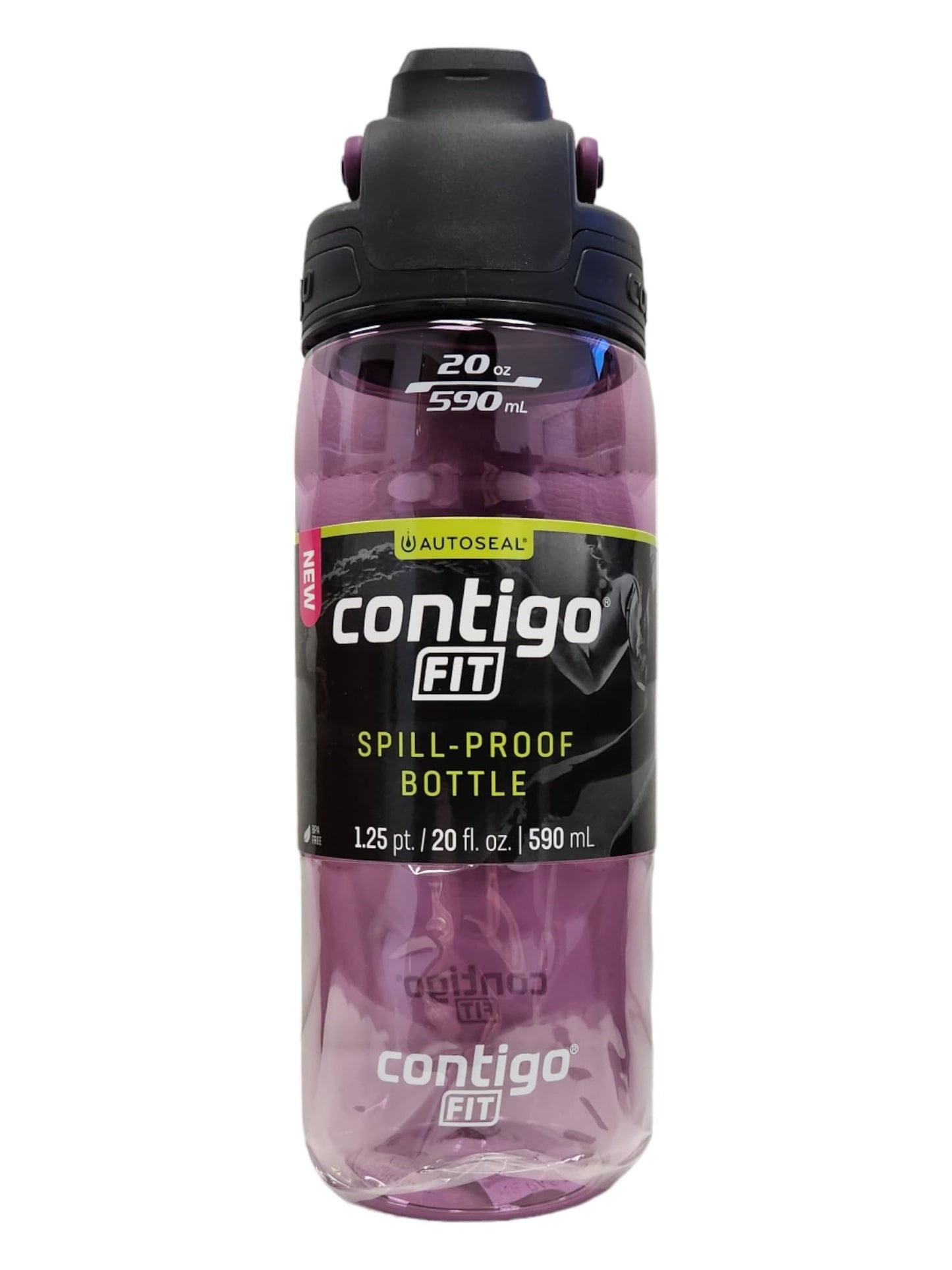 Contigo Fit Autoseal Tritan Spill-Proof Bottle, Grape, 20 Oz/1.25 Pt/590 mL