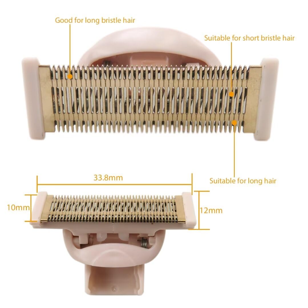 Latest Ver. 2Pcs Two-Way Dry Razor Replacement Head with Rose Gold Plated Body fit for Flawless Nu Razor, Hair Remover Tool with Covers Compatible Beauty and Personal Care BLUE ELF