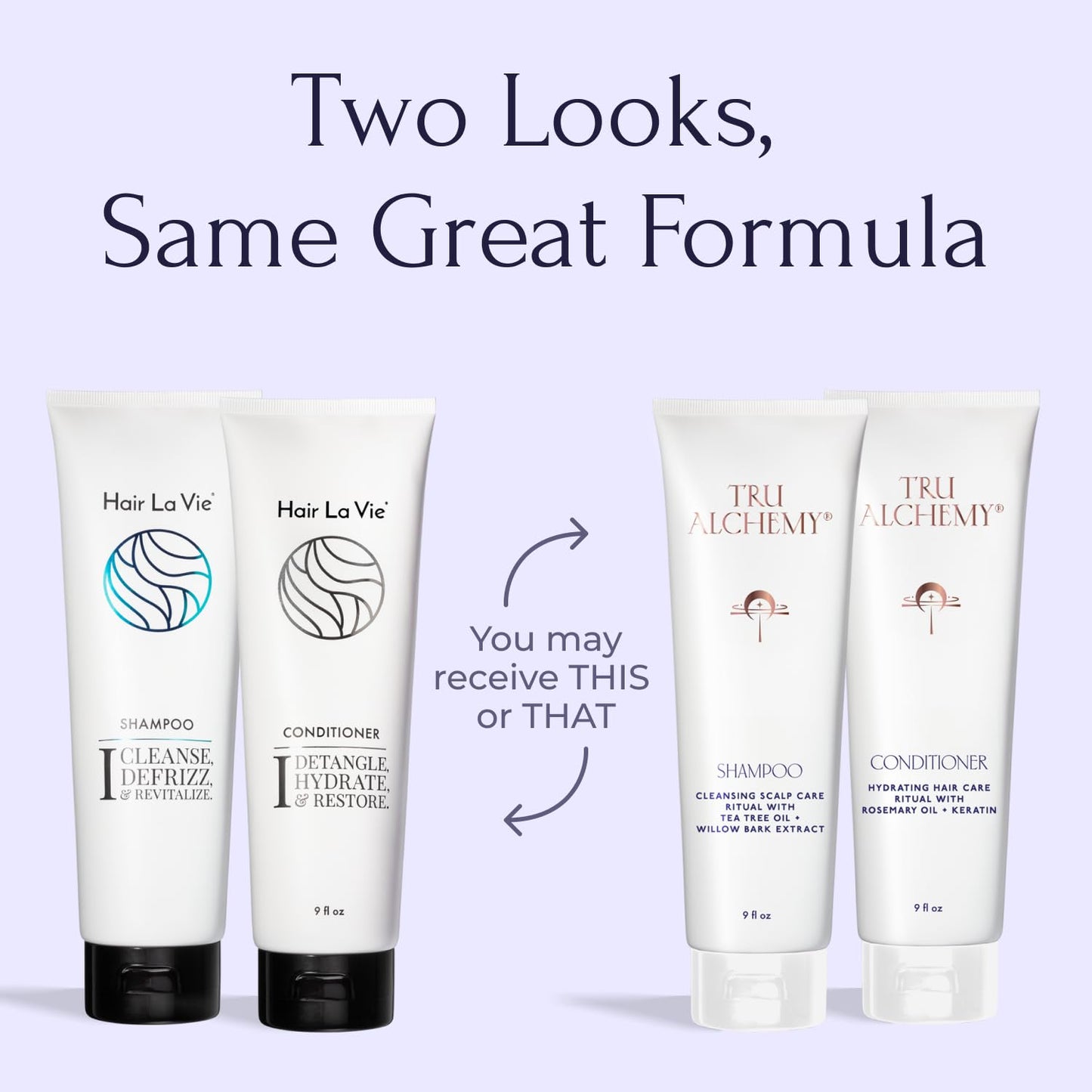Tru Alchemy Shampoo & Conditioner - Best Shampoo and Conditioner for Dry Damaged Hair - Speed Up Hair Growth and Boost Volume, 9 fl oz.