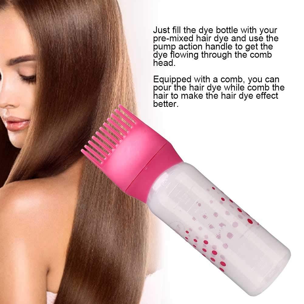 Hair Dyeing Bottle Applicator, Hair Coloring Applicator Bottle with Comb Hairdressing Tool for Both Professional and Home DIY Use(3#)