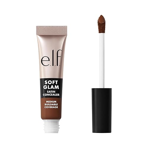 e.l.f. Soft Glam Satin Concealer, Medium Coverage For Blemishes & Under-Eye, Crease-Resistant, Long Lasting, Vegan & Cruelty-Free, 52 Deep Cool