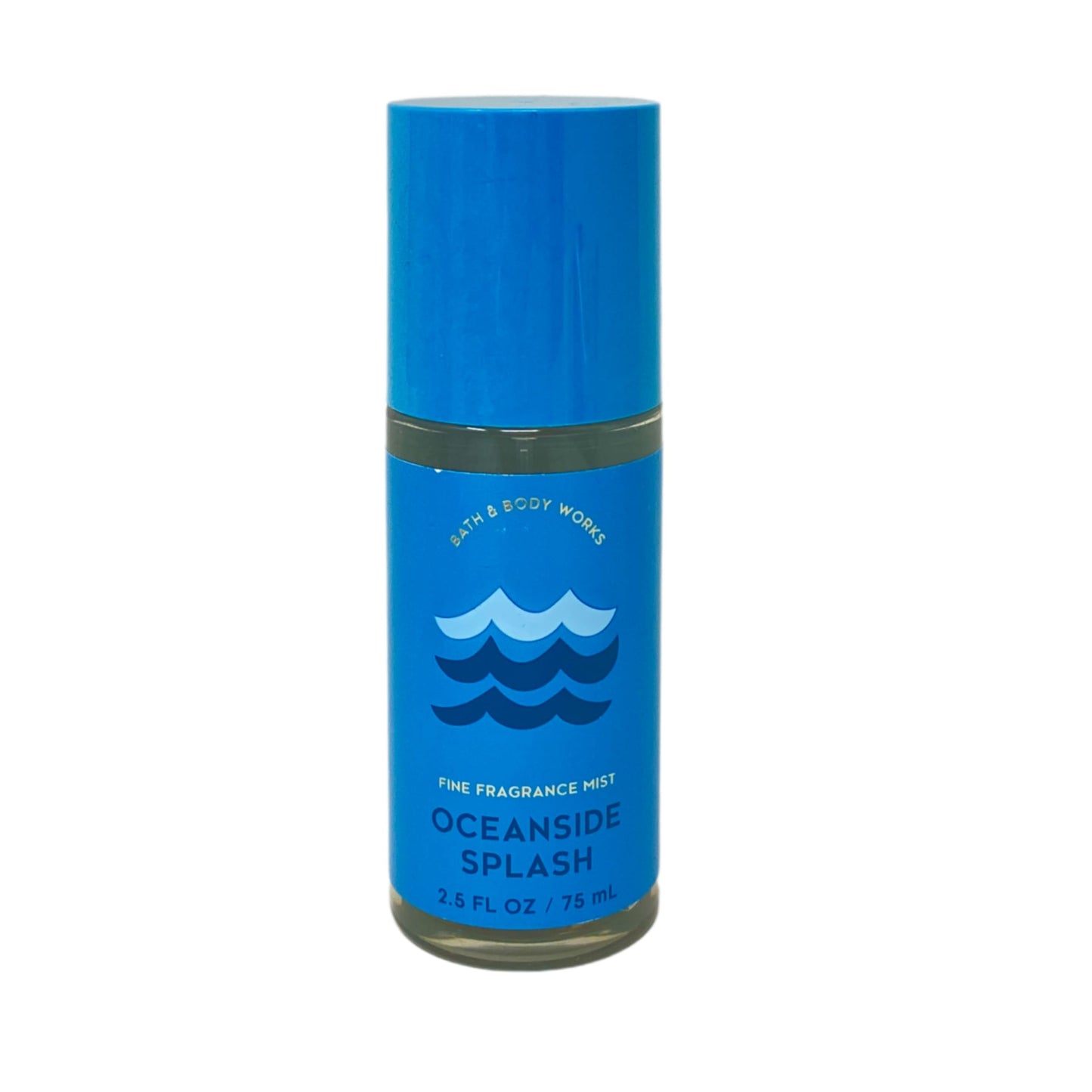 Bath & Body Works Oceanside Splash - 4 Travel Size Fine Fragrance Mists (2.5 fl oz / 75 mL Each) with a Himalayan Salts Springs Sample Soap