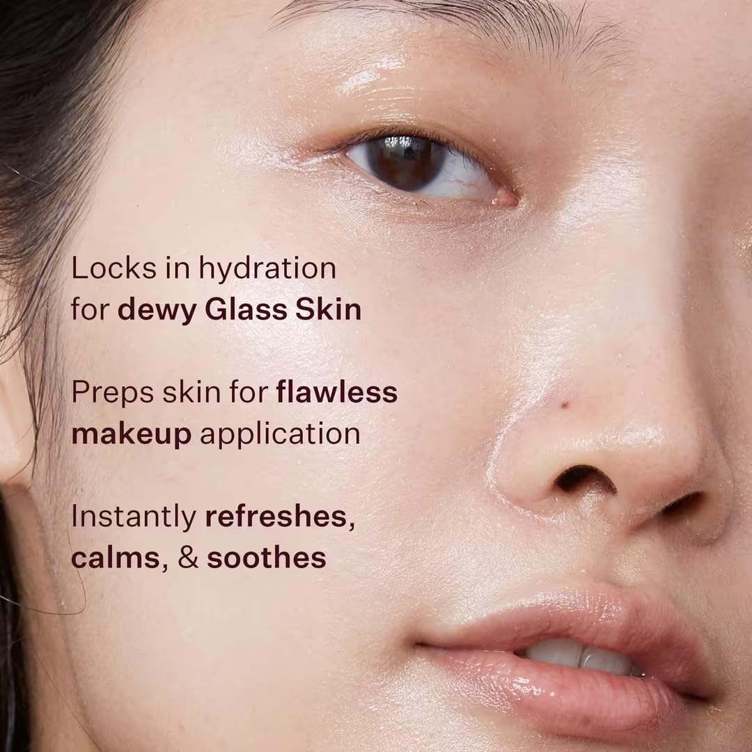 Peach & Lily - Glass Skin Veil Mist (3.38 ounces) - Hydrate & Glow - Facial Mist - Weightless - Cucumber Water, Lotus, Peach, Reishi Mushroom - Self