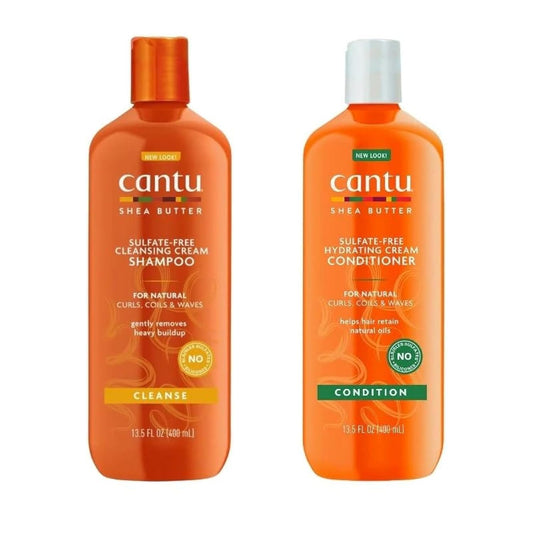 Cantu Shea Butter for Natural Hair Shampoo and Conditioner SULFATE FREE by Cantu