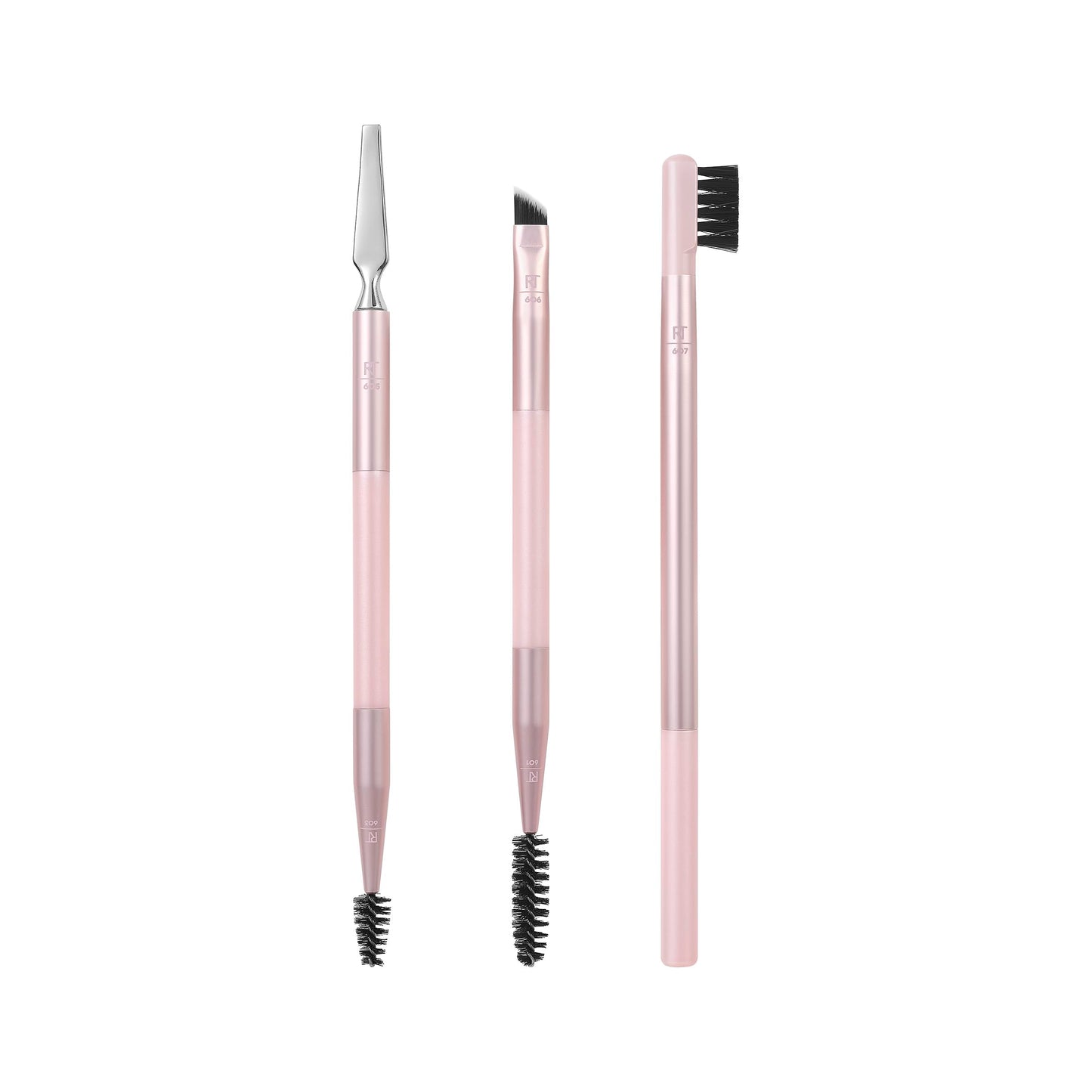 Real Techniques Brow Styling Set, For Lifting Brows, Fill & Style, Dual-ended Makeup Brushes, Full Kit for Eyebrows, Get Full, Laminated, or Natural