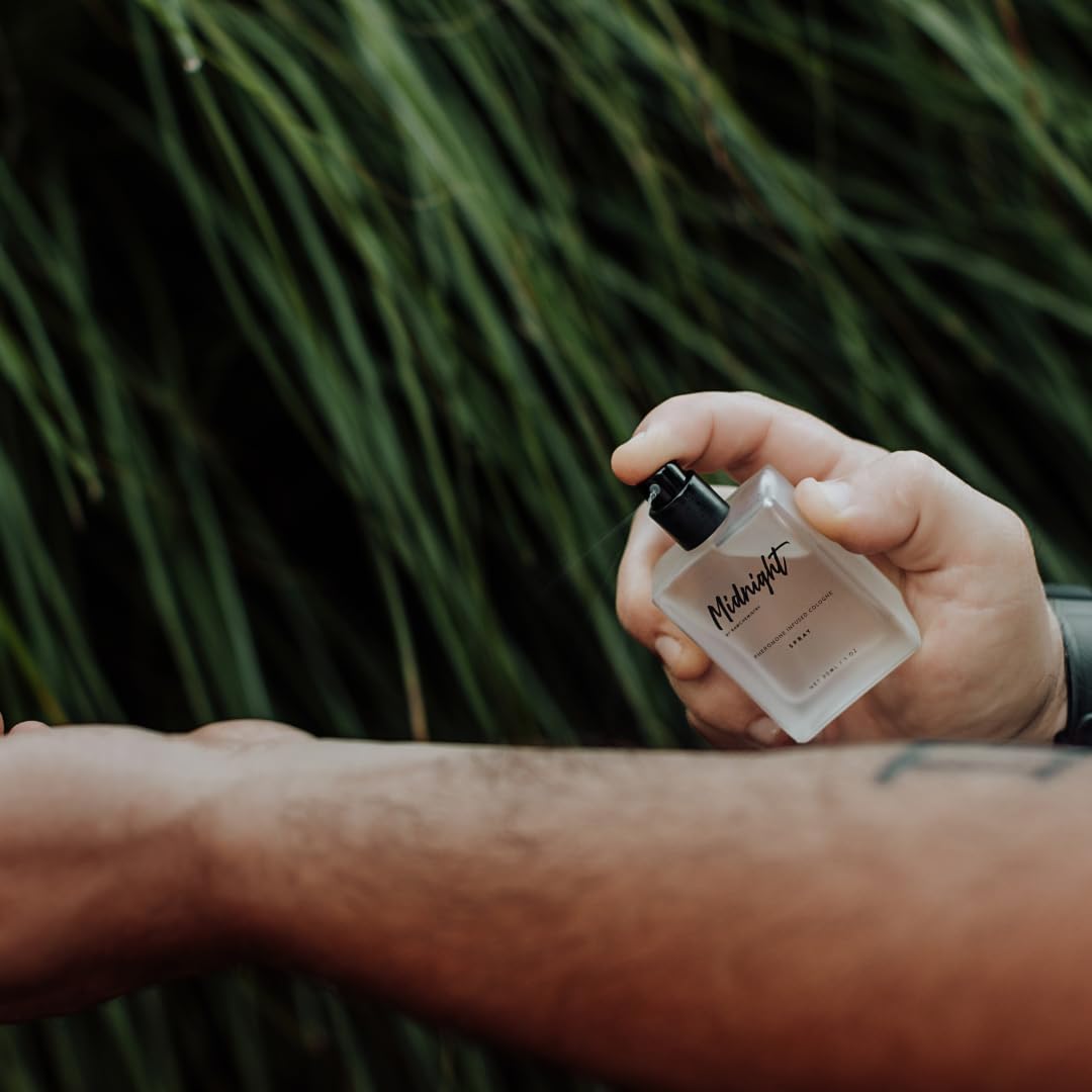 RawChemistry Midnight Pheromone Infused Cologne for Men - Men's Cologne Spray Infused with Pheromones - Midnight Fragrance for Men - Mens Perfume