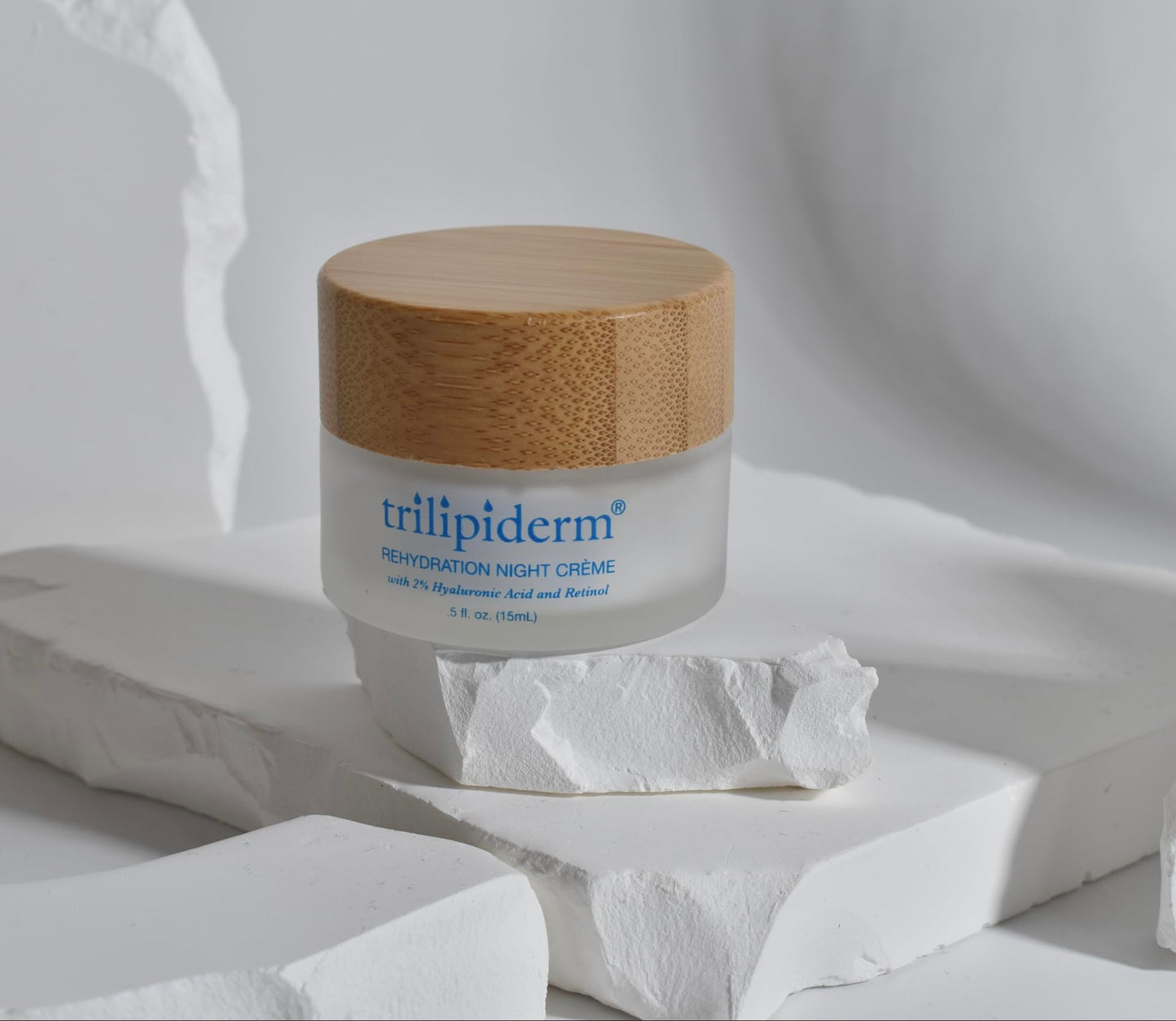 Trilipiderm Rehydration Night Crème 0.5 oz Travel Size - Anti Aging Night Cream with Hyaluronic Acid & Retinol, Mini Overnight Face Moisturizer, Trial