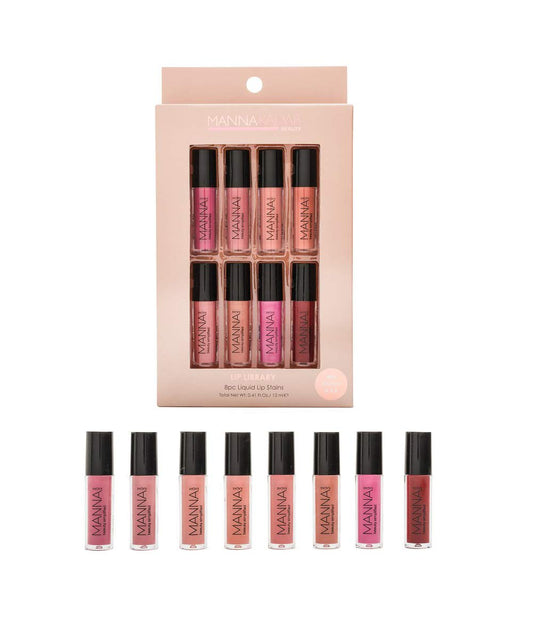 Manna Kadar Lip Library Mini Liplocked Priming Gloss Stains, Multi-Colored, 8 Count Beauty & Personal Care Manna Kadar